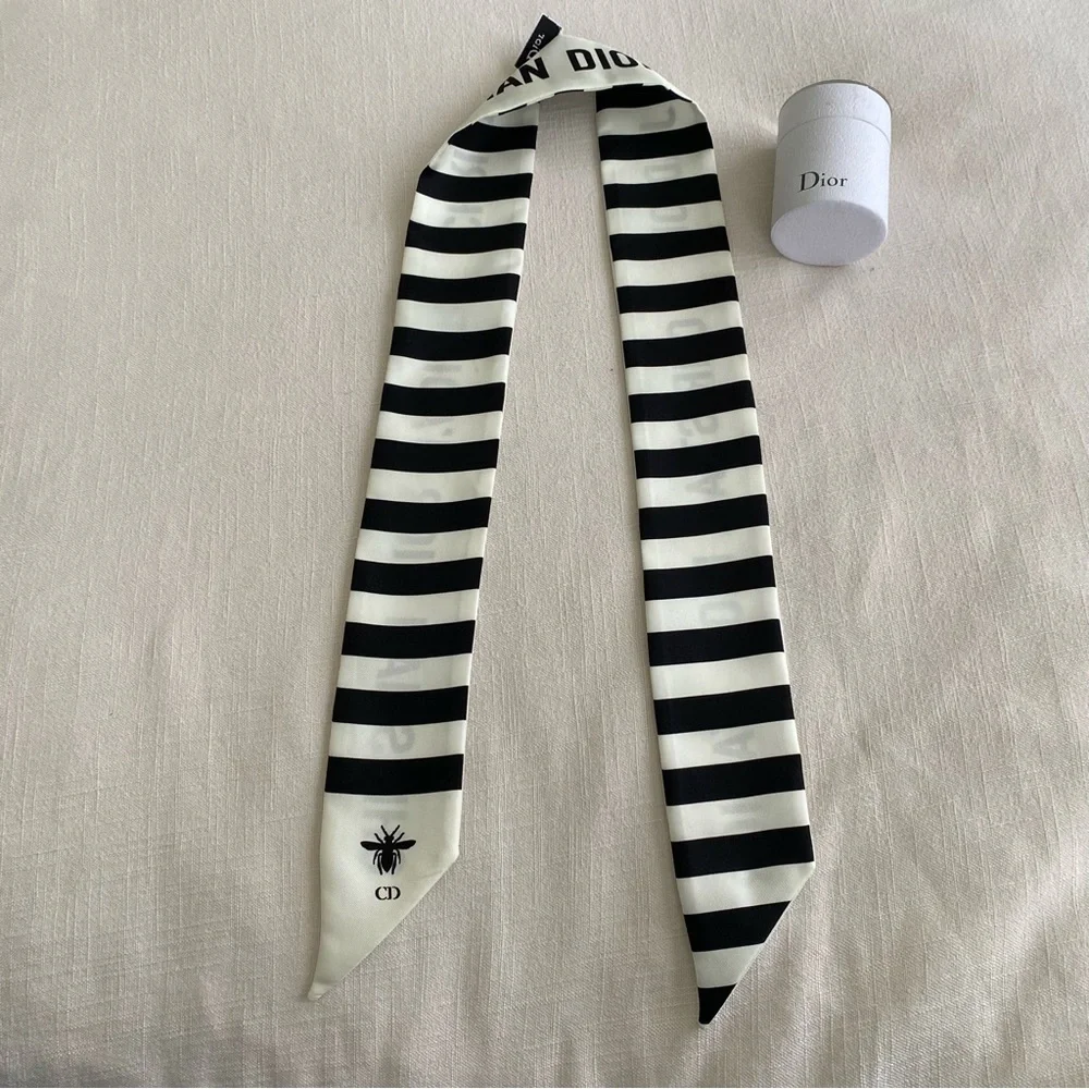 Christian Dior J'adore Striped Mitzah Scarf